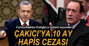 ÇAKICI'YA 10 AY HAPİS CEZASI