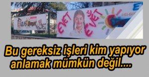 CHP AFİŞİNE İKİNCİ KEZ EVET YAZILDI