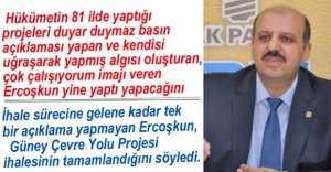 ERCOŞKUN BU PROJEYİ DE SAHİPLENDİ