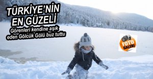 GÖLCÜK GÖLÜ BUZ TUTTU...