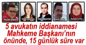 İDDİANAME MAHKEME BAŞKANININ ÖNÜNDE