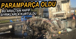 İKİ TIR PARAMPARÇA OLDU
