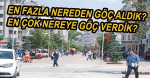 İŞTE EN ÇOK GÖÇ ALDIĞIMIZ VE VERDİĞİMİZ ŞEHİR