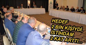 İSTİHDAMDA HEDEFİN 2 KATINA ÇIKTIK...