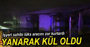 İŞYERİ ALEV ALEV YANDI