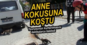 İTFAİYE KURTARDI, ANNESİNE KOŞTU