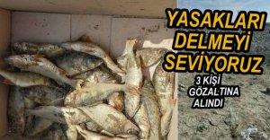 KAÇAK AVLANAN BALIKÇILAR YAKALANDI