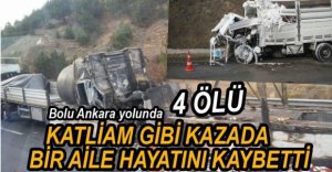 KATLİAM GİBİ KAZADA BİR AİLE YOK OLDU