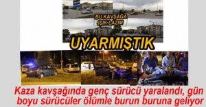 KAZA ÜSTÜNE KAZA, GENÇ SÜRÜCÜ YARALANDI