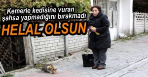 KEMERLE KEDİYE VURAN ŞAHIS SAHİBİNDEN ÖZÜR DİLEDİ