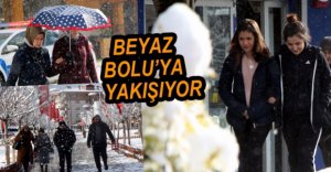 KENT MERKEZİ BEYAZA BÜRÜNDÜ