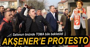 MERAL AKŞENER'İ PROTESTO ETTİLER