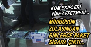 MİNİBÜSÜ SİGARA DEPOSUNA ÇEVİRMİŞLER...