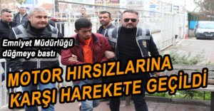 MOTOSİKLET HIRSIZI YAKALANDI