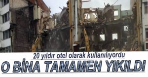 O BİNA TAMAMEN YIKILDI