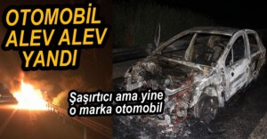 OTOMOBİL ALEV ALEV YANDI