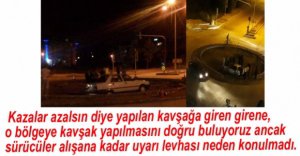 SÜRÜCÜLERİN ALIŞAMADIĞI YENİ KAVŞAK