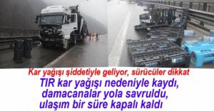 DAMACANALAR YOLA SAVRULDU, ULAŞIM KAPANDI