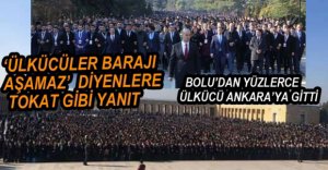 ÜLKÜCÜLERDEN ANKARA'DA GÖVDE GÖSTERİSİ