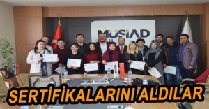 30 KURSİYER SERTİFİKASINI ALDI