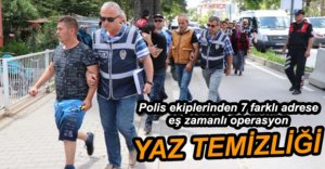 7 ADRESE YAPILAN BASKINDA 7 KİŞİ GÖZALTINA ALINDI