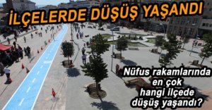 8 İLÇEDEN SADECE 2'SİNİN NÜFUSUNDA ARTIŞ OLDU