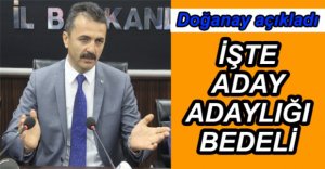 AK PARTİ’DE ADAY ADAYLIĞI BEDELLERİ BELLİ OLDU