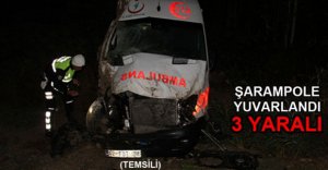 AMBULANS BARİYERLERE ÇARPTI : 3 YARALI