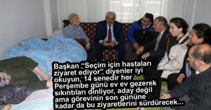 BAŞKAN YILMAZ HASTALARI YALNIZ BIRAKMADI