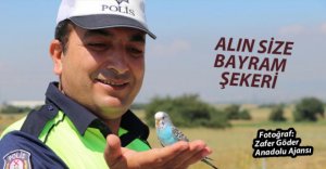 BAYRAM ŞEKERİ POLİSLERİN MASKOTU OLDU