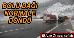 BOLU DAĞI'NDA KAR YAĞIŞI DURDU