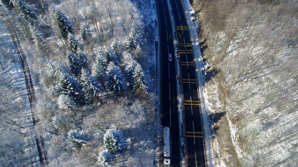 BEMBEYAZ BOLU DAĞI HAVADAN GÖRÜNTÜLENDİ