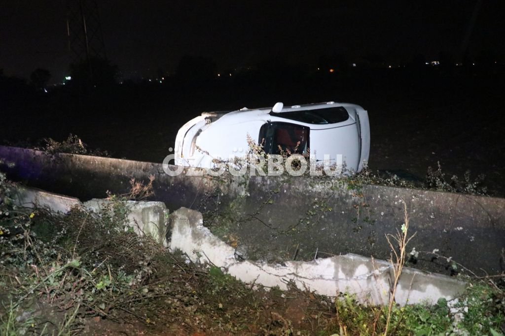 BETON SU KANALINA ÇARPARAK DURDU