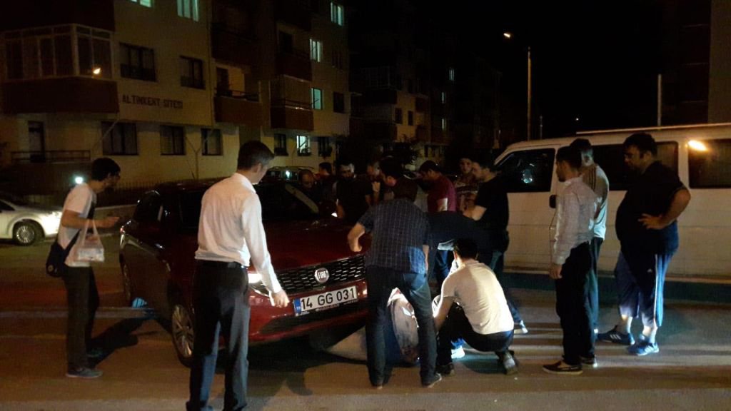 BİDONU FARK ETMEYİNCE ASKIDA KALDI