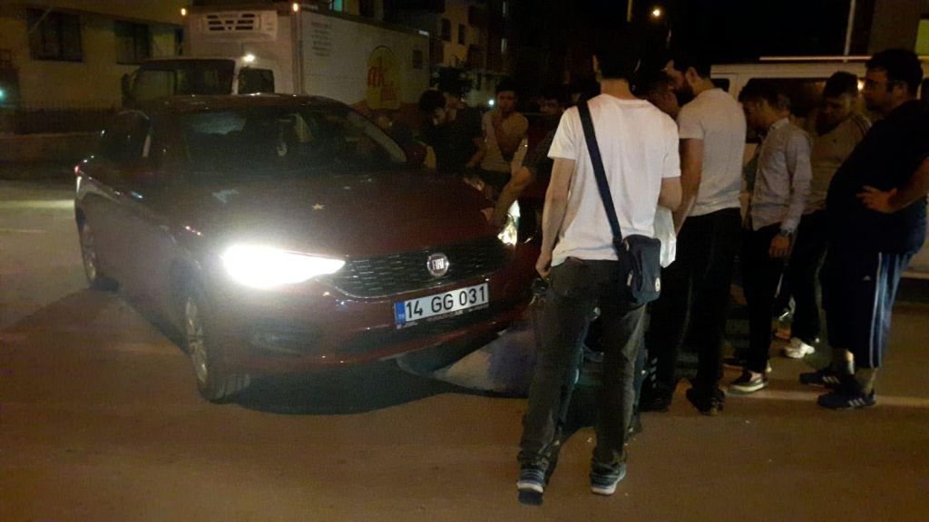 BİDONU FARK ETMEYİNCE ASKIDA KALDI