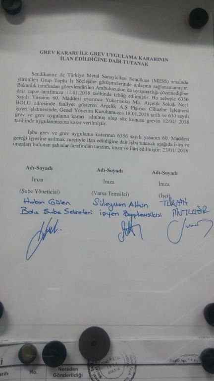 İŞÇİLER GREVE GİDECEK