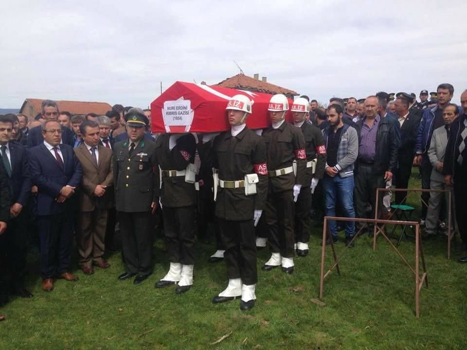 KIBRIS GAZİSİ TÖRENLE SON YOLCULUĞUNA UĞURLANDI