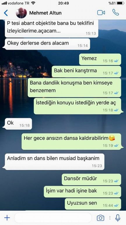 MÜSİAD BAŞKANINA ABA ALTINDAN SOPA GÖSTERMİŞ