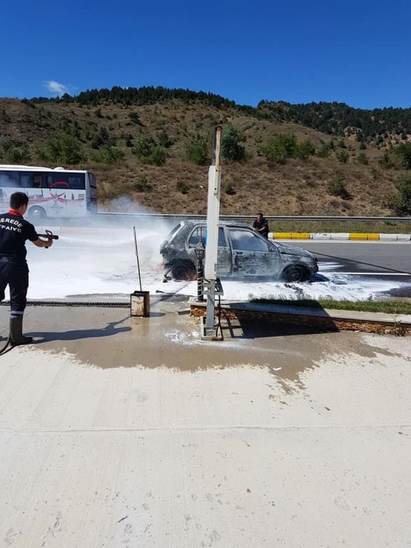 SEYİR HALİNDEYKEN ALEV ALEV YANDI