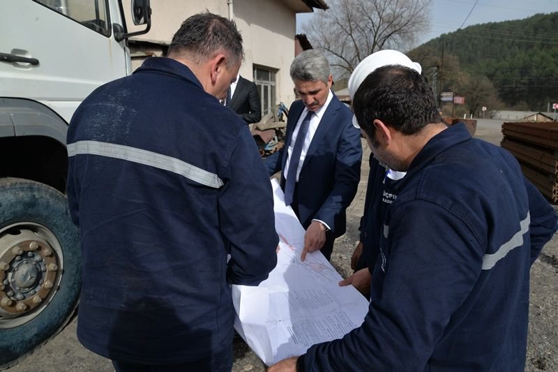 VALİ BARUŞ MADEN OCAĞINI İNCELEDİ