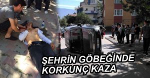 DEVRİLEN ARAÇTAN YARALI ÇIKTI