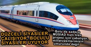 DÜZCELİ SİYASİLER HIZLI TREN İÇİN ÇALIŞIYOR