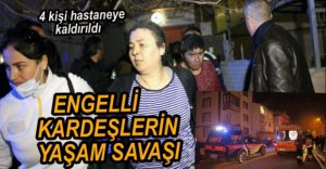 ENGELLİ KARDEŞLERİN EVİNDE YANGIN ÇIKTI