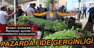 FİDE SATMAK İSTERKEN GERGİNLİK YAŞANDI