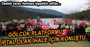 GÖLCÜK PLATFORMUNDAN TEŞEKKÜR MESAJI