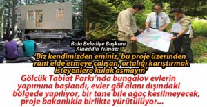 GÖLCÜK'TE BUNGALOV EVLERİN YAPIMINA BAŞLANDI