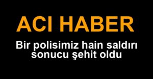 BİR POLİSİMİZ ŞEHİT OLDU