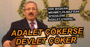 HSK BAŞKANI YILMAZ, BOLU'DAN UYARDI...