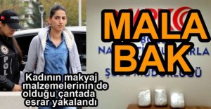 KADININ EL ÇANTASINDAN UYUŞTURUCU ÇIKTI