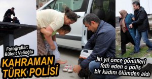 KAHRAMAN O POLİS ÇARESİZ KADININ İMDADINA YETİŞTİ